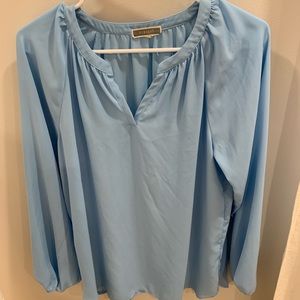 Light Blue Silk Blouse